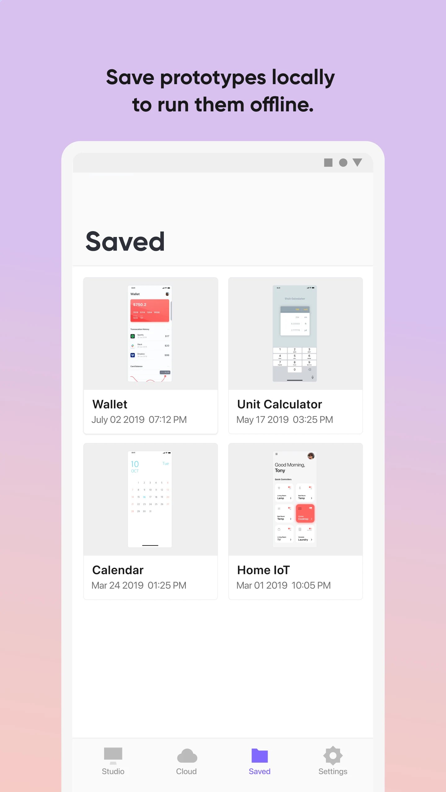 ProtoPie Player — Prototyping screenshot