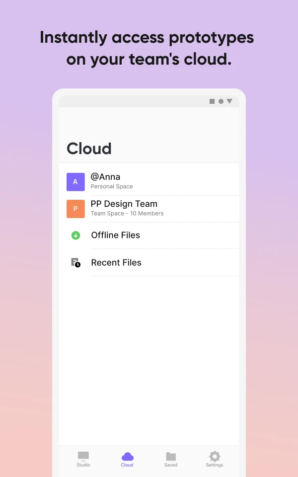 ProtoPie Player — Prototyping screenshot